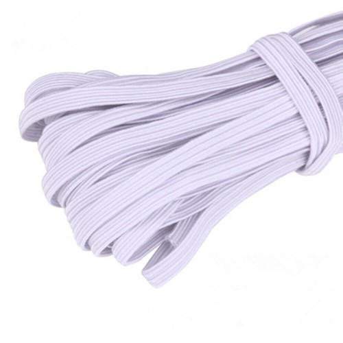 Flat braided elastic band - braided, 1/4"