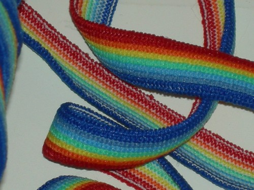 Wide rainbow elastic - 1/2"wide,
